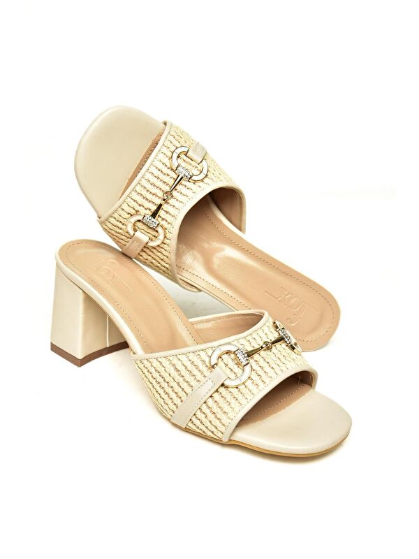 U5784016 Bej Kadın Terlik - Görsel 4