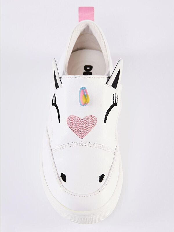 Beyaz Kız Sneakers - Görsel 3