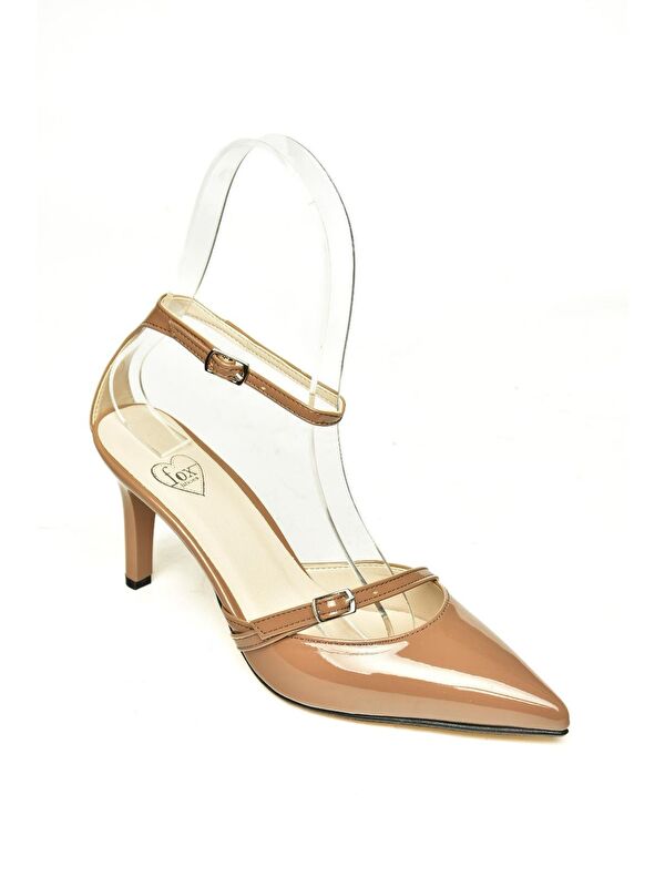 U6540741 Karamel Kadın Topuklu Ayakkabı - Görsel 3