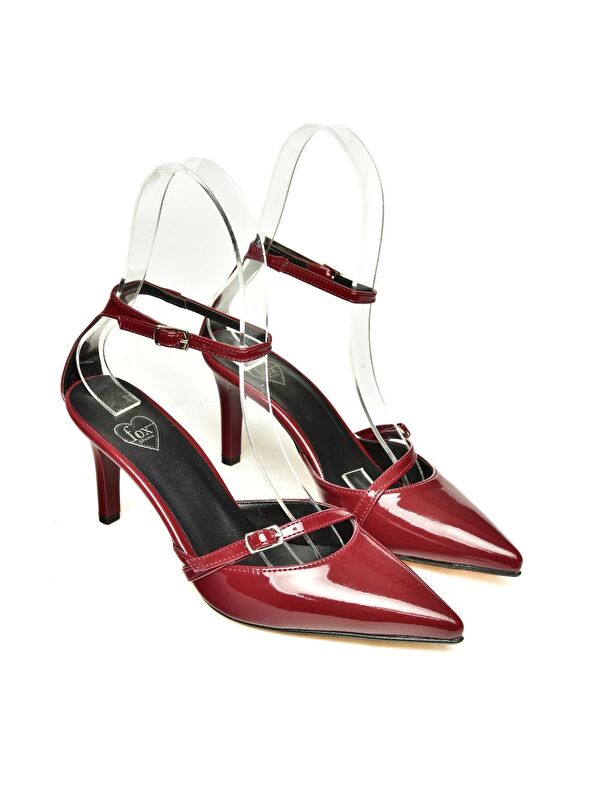 U6540741 Bordo Kadın Topuklu Ayakkabı - Görsel 4