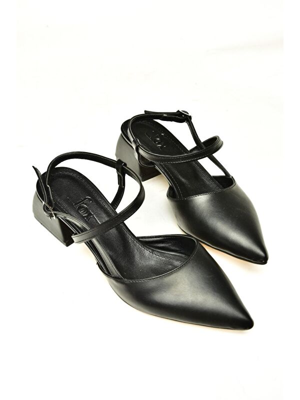 U9982321 Siyah Kadın Topuklu Ayakkabı - Görsel 4