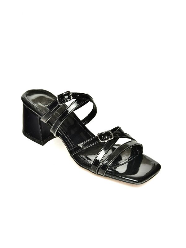 U5900319 Siyah Kadın Topuklu Ayakkabı - Görsel 3