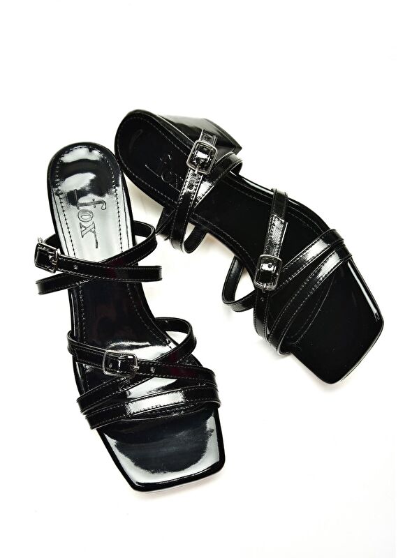 U5900319 Siyah Kadın Topuklu Ayakkabı - Görsel 4