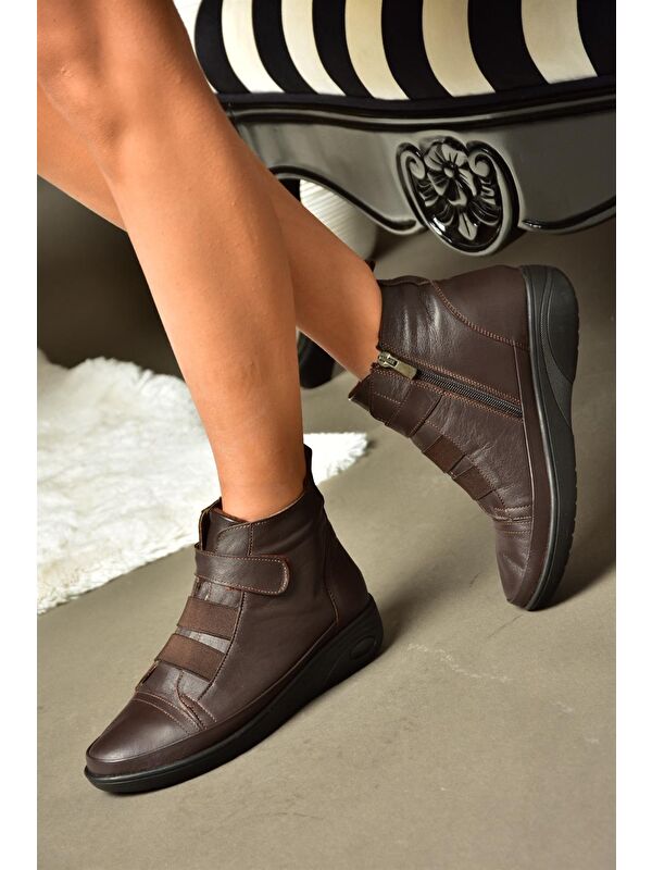 R5550011 Kahverengi Kadın Bot - Görsel 3