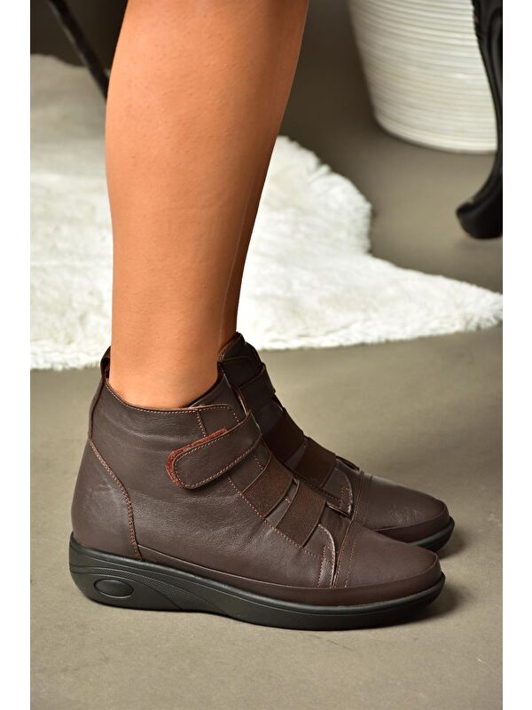 R5550011 Kahverengi Kadın Bot - Görsel 4