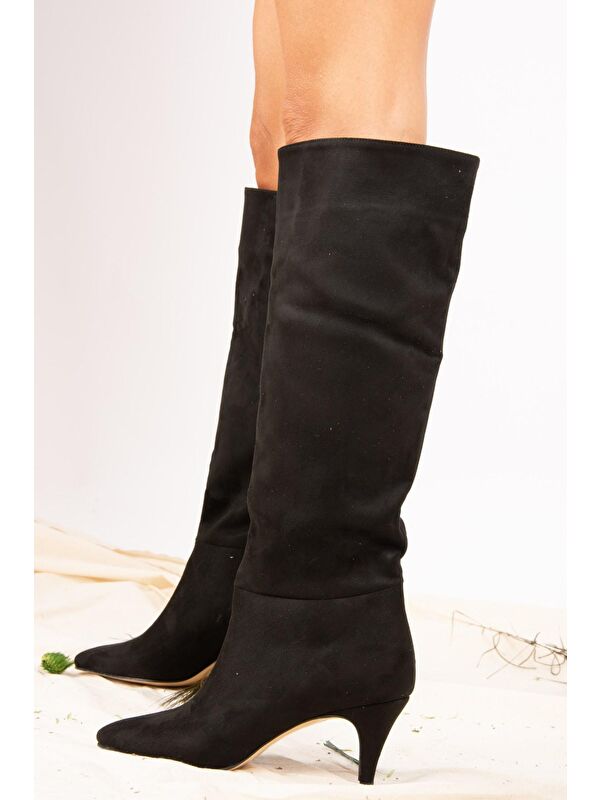 J749205302 Siyah Kadın Çizme - Görsel 3