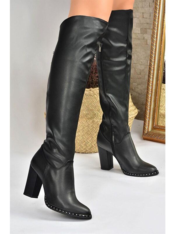 L6546180 Siyah Kadın Çizme - Görsel 4