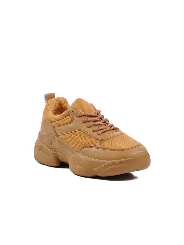 Dkc2304 Ekru Kadın Sneaker - Görsel 4