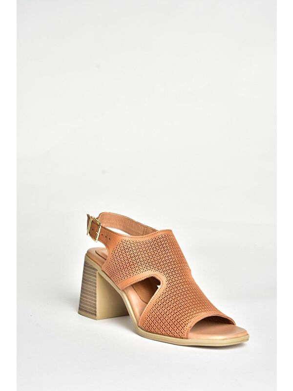 U5556304 Taba Kadın Topuklu Ayakkabı - Görsel 3