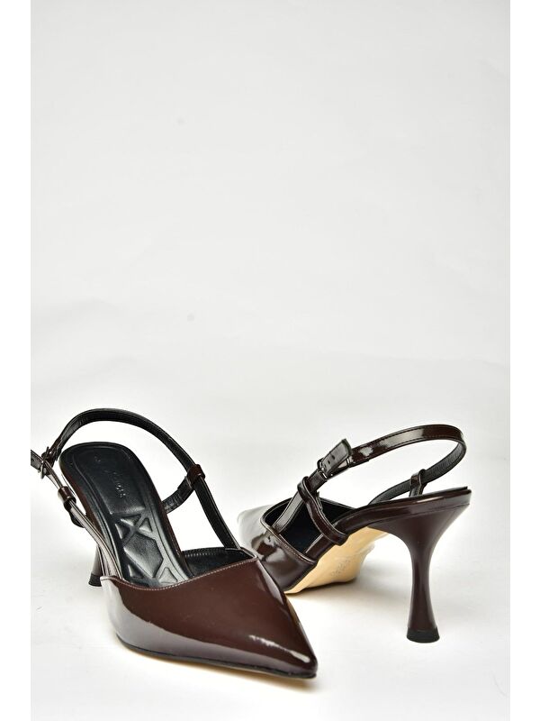 U4804411 Kahverengi Kadın Topuklu Ayakkabı - Görsel 4