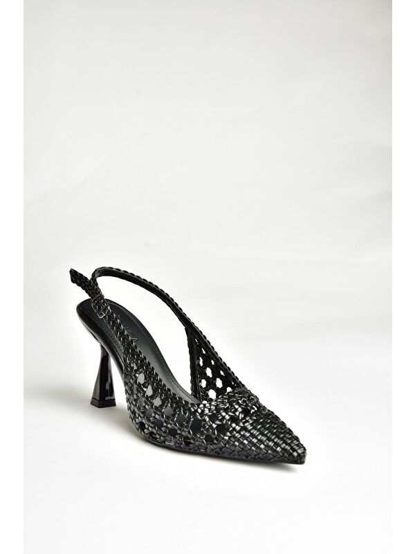 U2505805 Siyah Kadın Topuklu Ayakkabı - Görsel 3