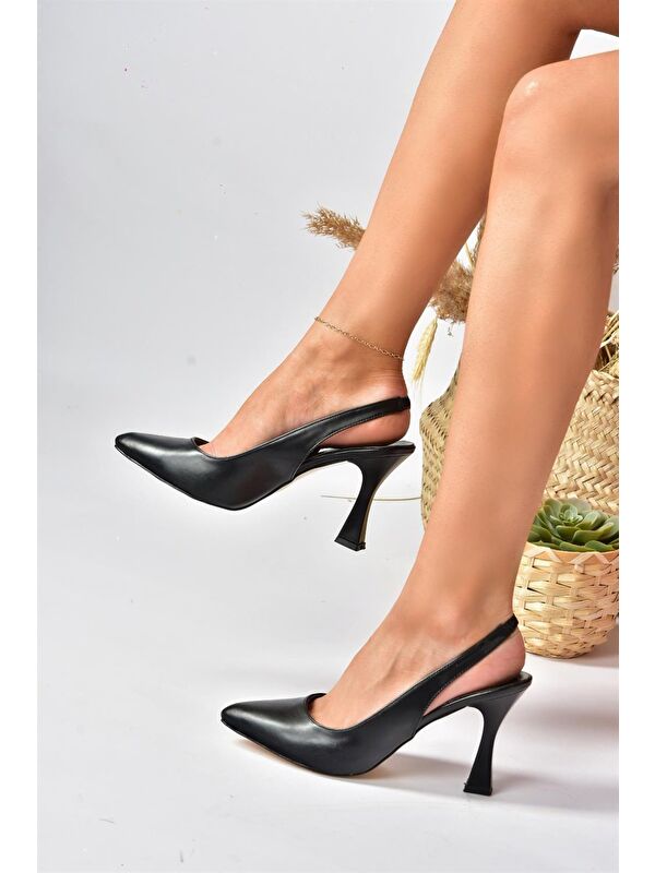Siyah Kalın Topuklu Kadın Ayakkabı P250149009 - Görsel 2