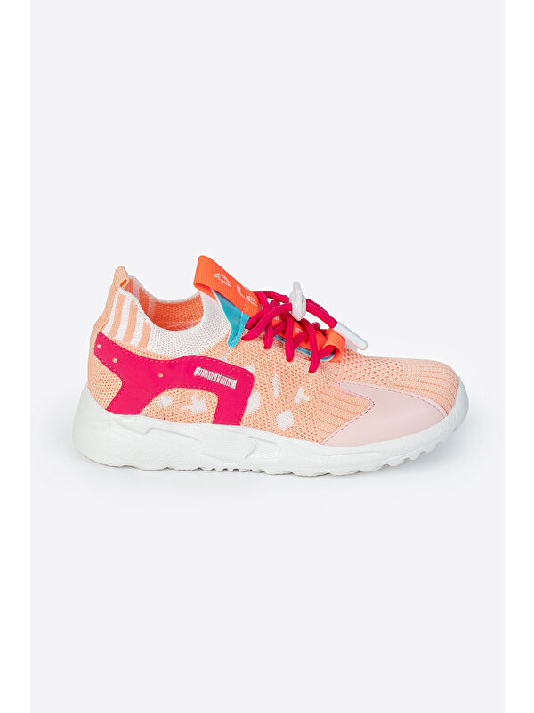 Yuvarlak Burunlu Bağcıklı Kız Çocuk Spor Ayakkabı - Görsel 3