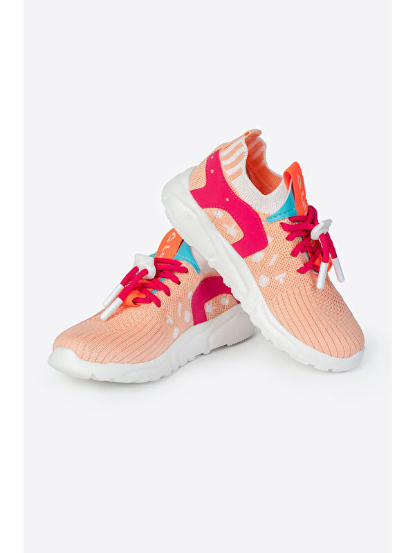 Yuvarlak Burunlu Bağcıklı Kız Çocuk Spor Ayakkabı - Görsel 6