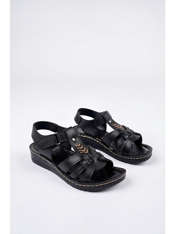 Soft Kadın Günlük Ortopedik Kaymaz Taban Comfort Rahat Sandalet - Görsel 3