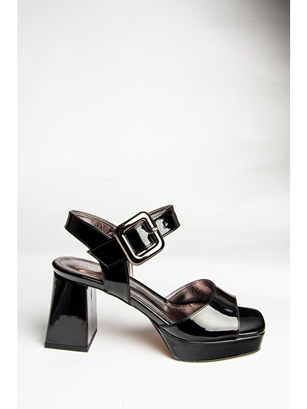 U8200097 Siyah Kadın Topuklu Ayakkabı - Görsel 2