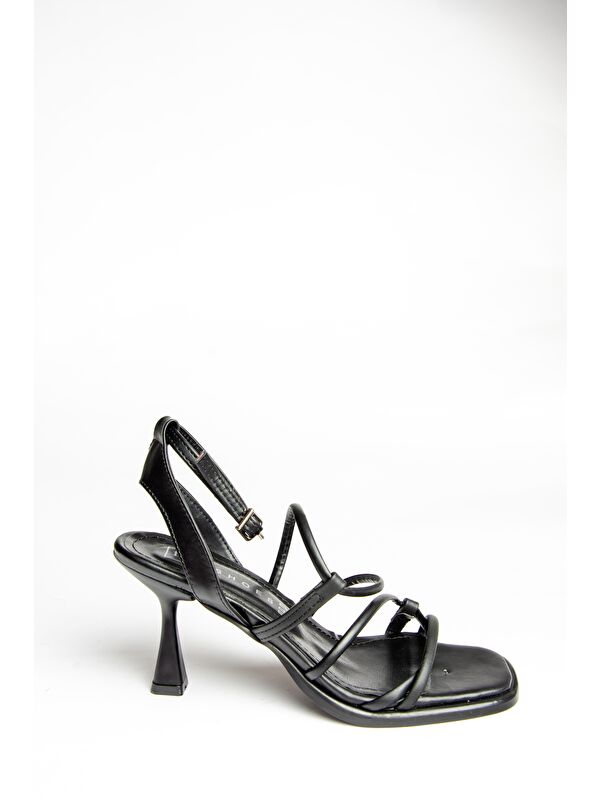 U5182805 Siyah Kadın Topuklu Ayakkabı - Görsel 2