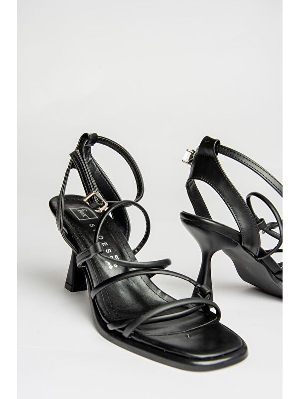 U5182805 Siyah Kadın Topuklu Ayakkabı - Görsel 4