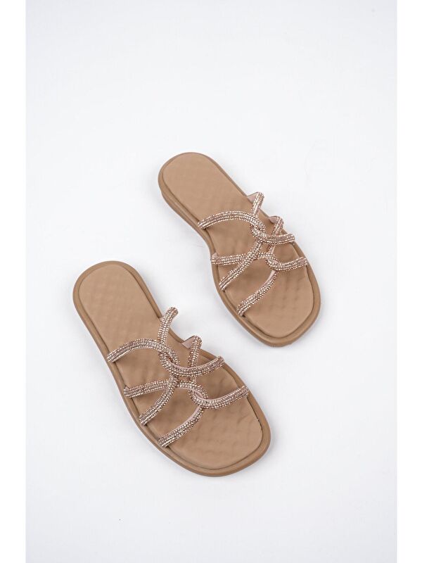 Bella Kadın Günlük Ortopedik Taşlı Şık Tarz Ve Rahat Terlik - Görsel 4