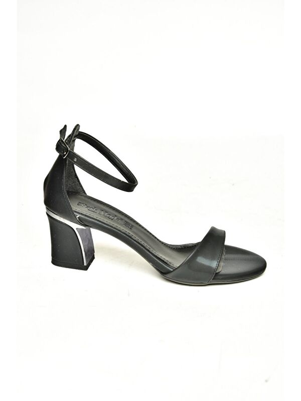 U8202315 Siyah Kadın Topuklu Ayakkabı - Görsel 2