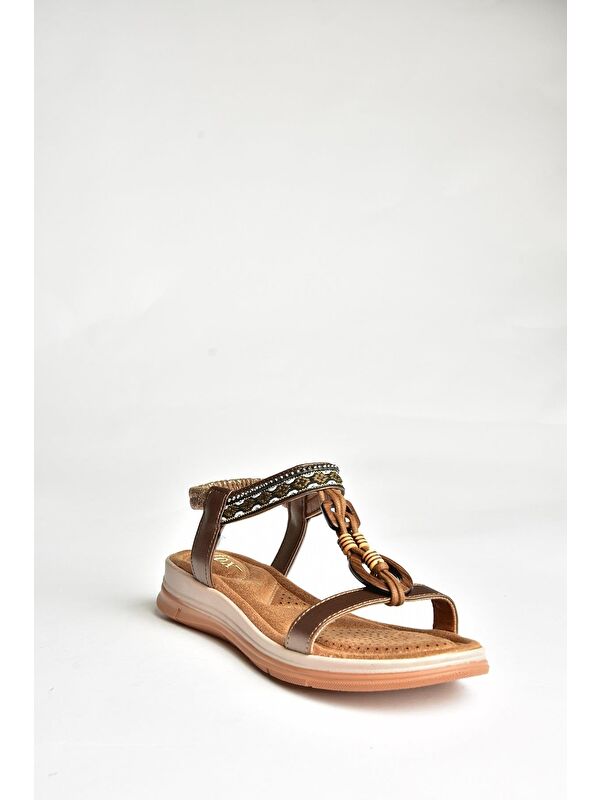 U2586168 Bakır Kadın Sandalet - Görsel 3