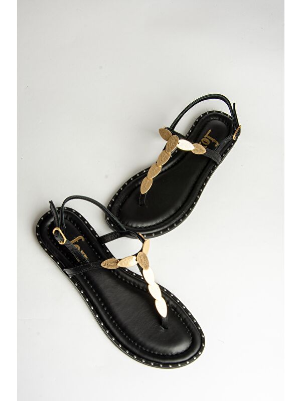 U2912401 Siyah Kadın Sandalet - Görsel 4