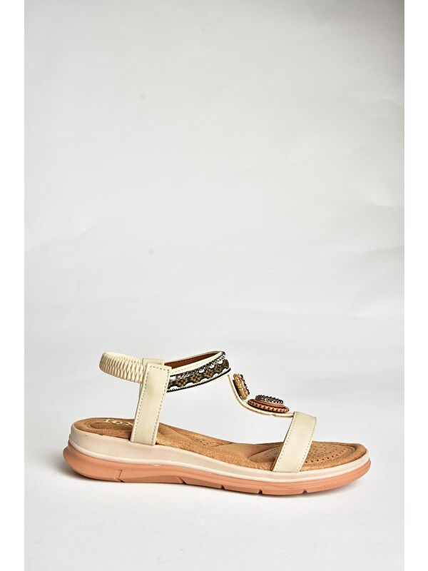 U2586136 Bej Kadın Sandalet - Görsel 2