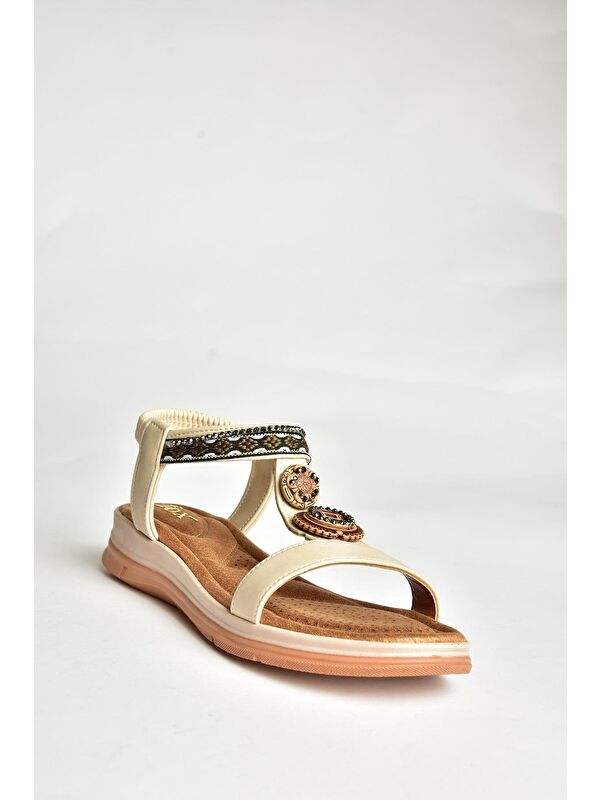 U2586136 Bej Kadın Sandalet - Görsel 3