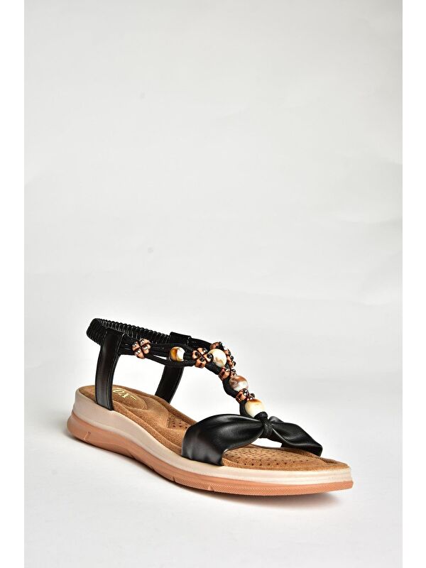 U2586244 Siyah Kadın Sandalet - Görsel 3