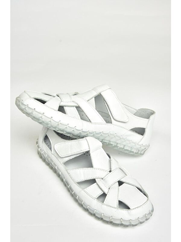 U5554130 Beyaz Kadın Ayakkabı - Görsel 5