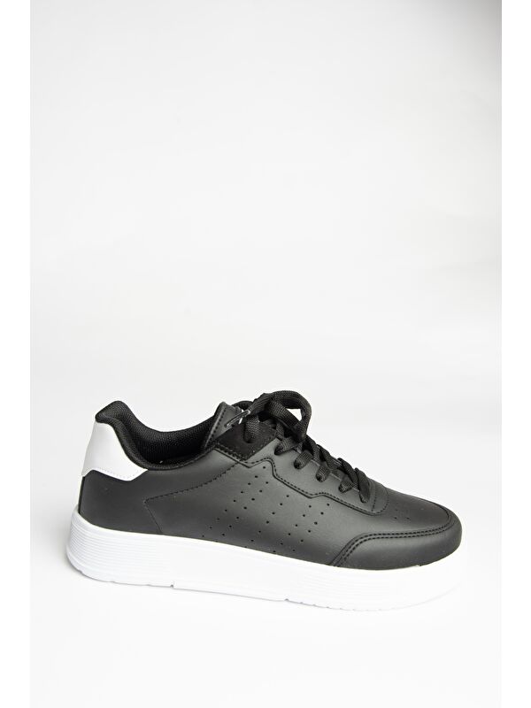 U7020158 Siyah/Beyaz Kadın Sneakers - Görsel 2
