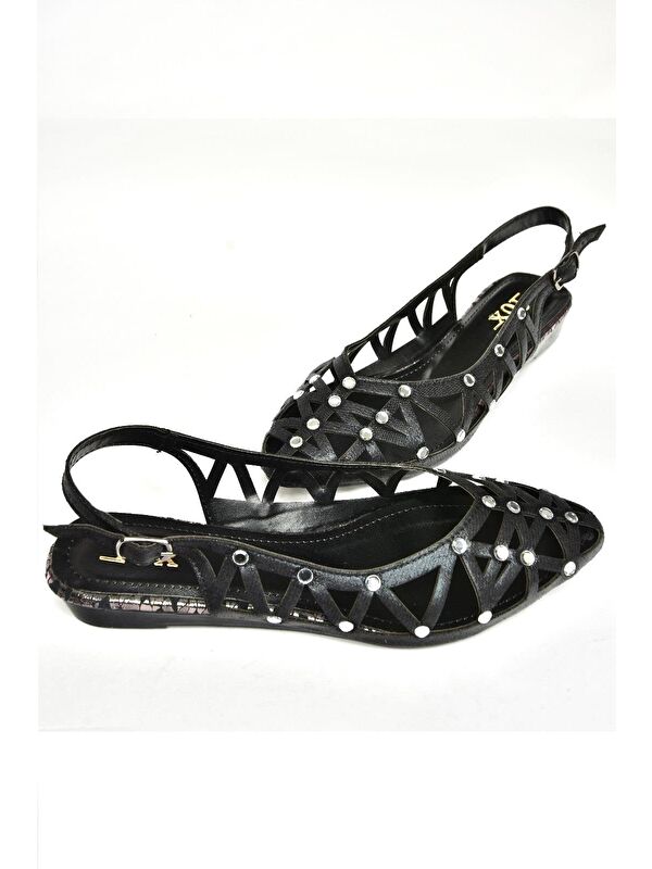 U2500301 Siyah Kadın Sandalet - Görsel 4