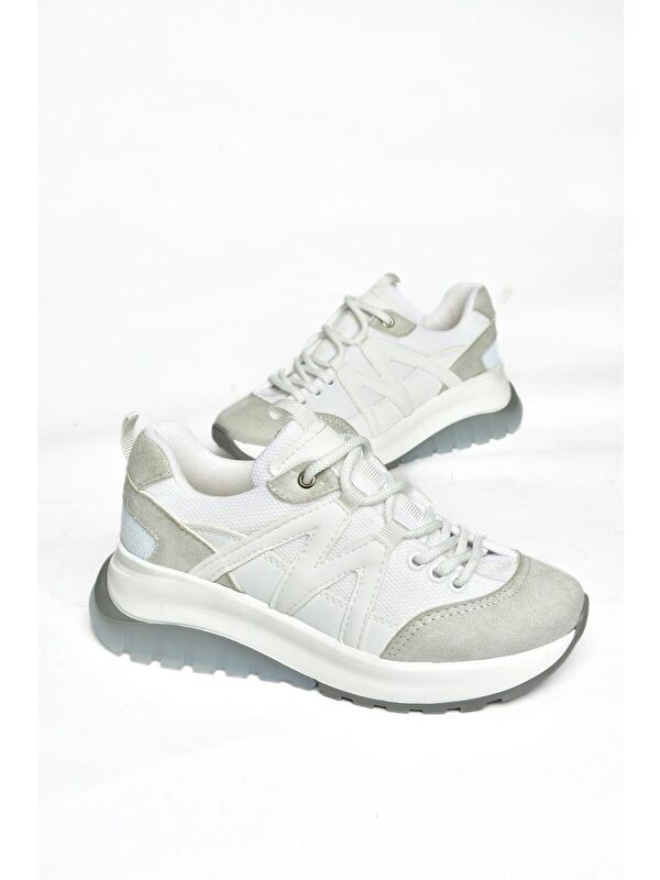 S9731130 Beyaz Kadın Sneakers - Görsel 4