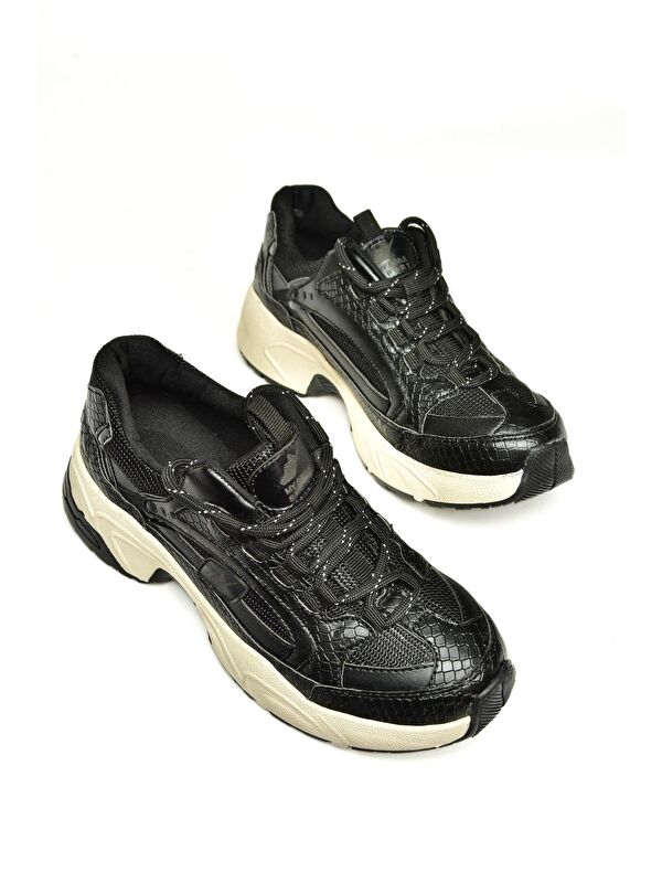 U3124142 Siyah Kadın Sneakers - Görsel 3
