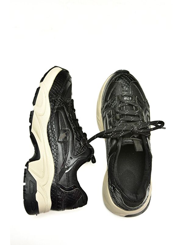 U3124142 Siyah Kadın Sneakers - Görsel 4