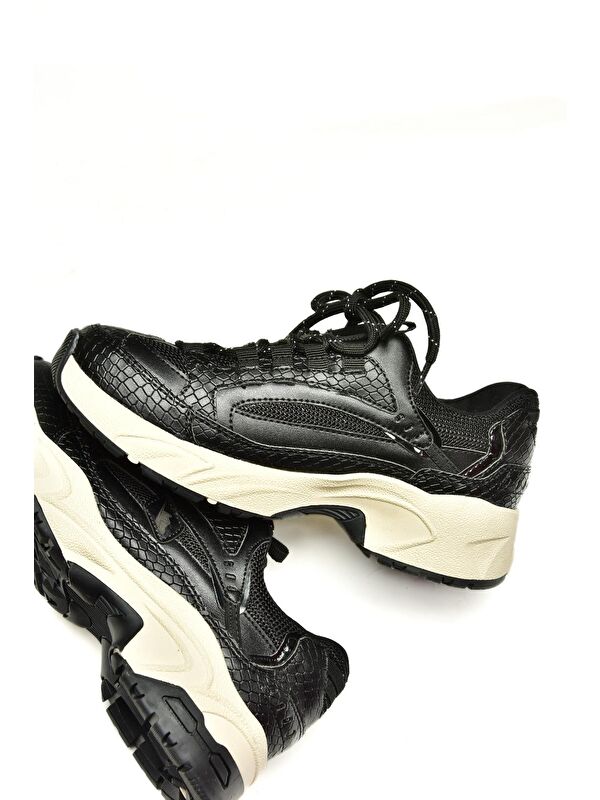 U3124142 Siyah Kadın Sneakers - Görsel 5