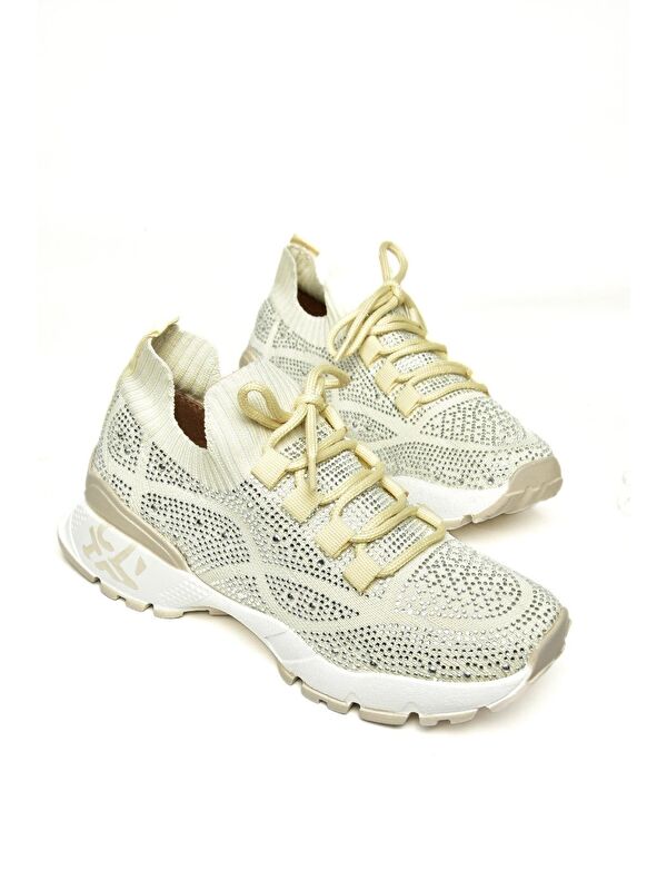 U6029151 Bej Kadın Sneakers - Görsel 3