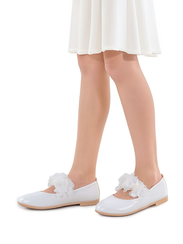 Flovers Cilt Rugan Kız Bebek Babet Ayakkabı - Görsel 4