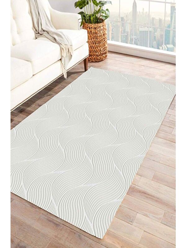 Jassrug Rölyef Halı 120X180 Orla Krem KREM