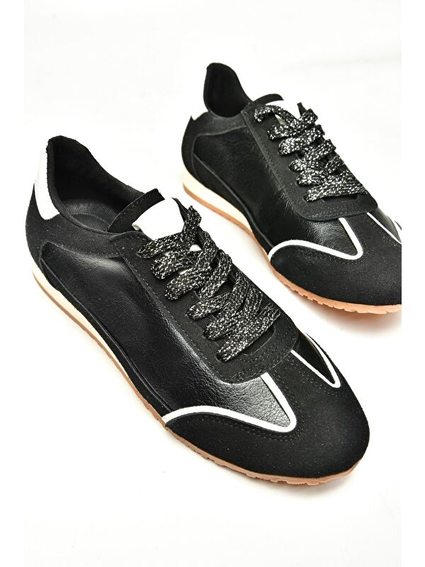 U8207305 Siyah Kadın Sneakers - Görsel 4