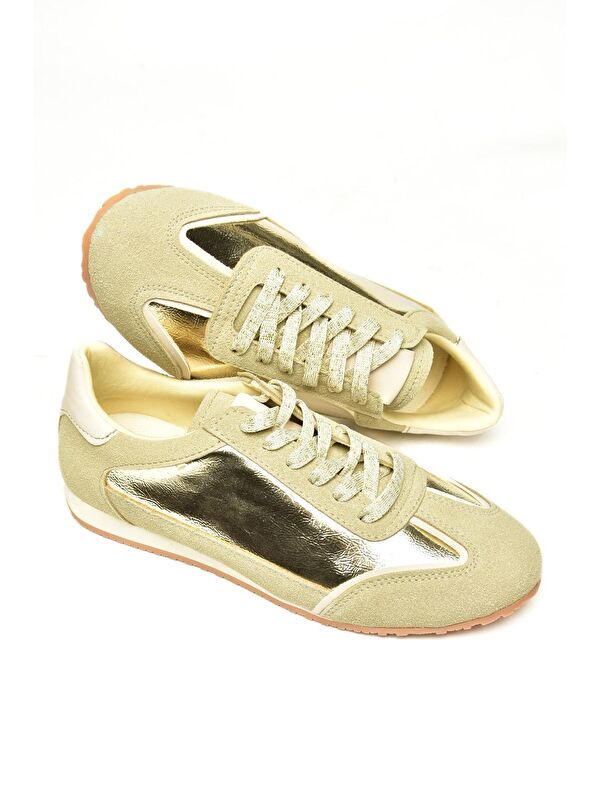 U8207305 Altın Kadın Sneakers - Görsel 4