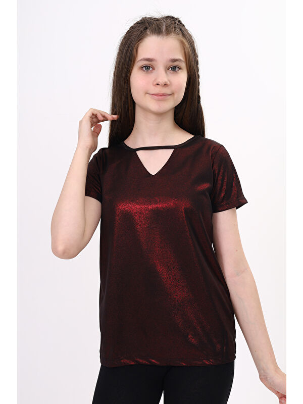 Toontoykids Kız Çocuk Kum Varaklı Tişört