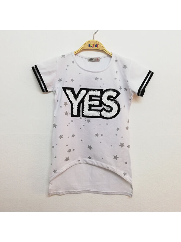 Toontoykids Kız Çocuk Yes Baskılı Tişört