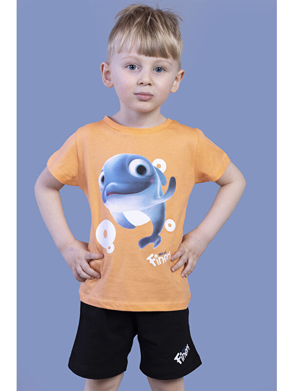 Toontoykids Erkek Çocuk Balık Baskılı Şortlu Takım