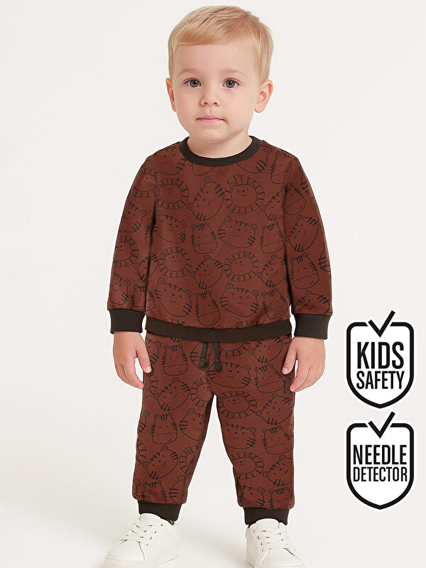 Denokids Hayvanlar Erkek Bebek Eşofman Takım