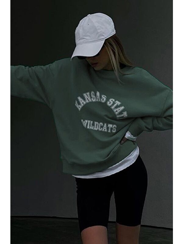 Madmext Koyu Yeşil Sweatshirt