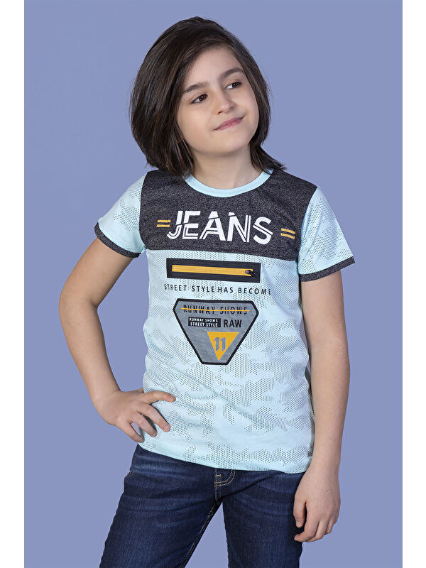 Toontoykids Erkek Çocuk Jeans Baskı Tişört