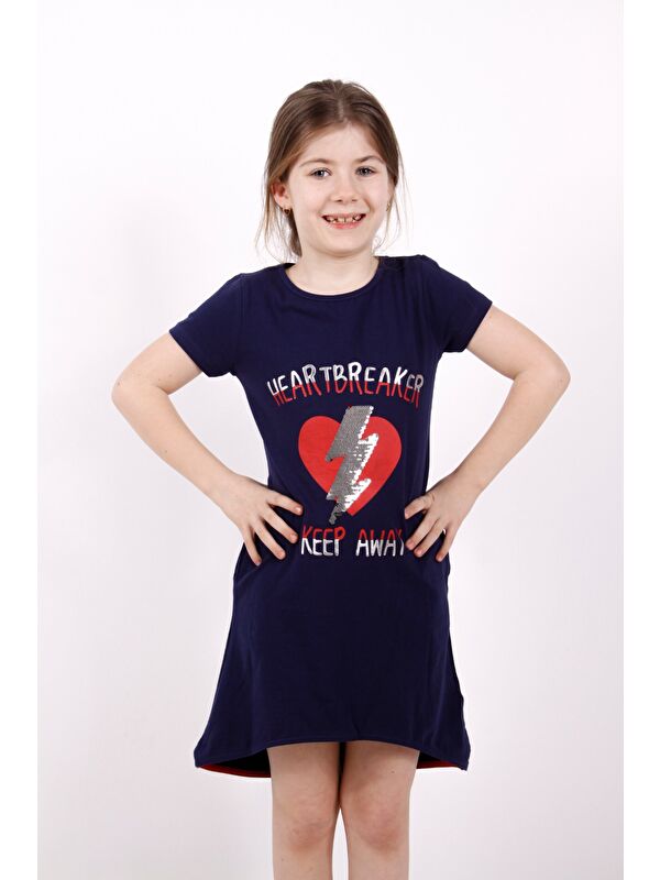 Toontoykids Kız Çocuk Elbise Keep Away Baskı