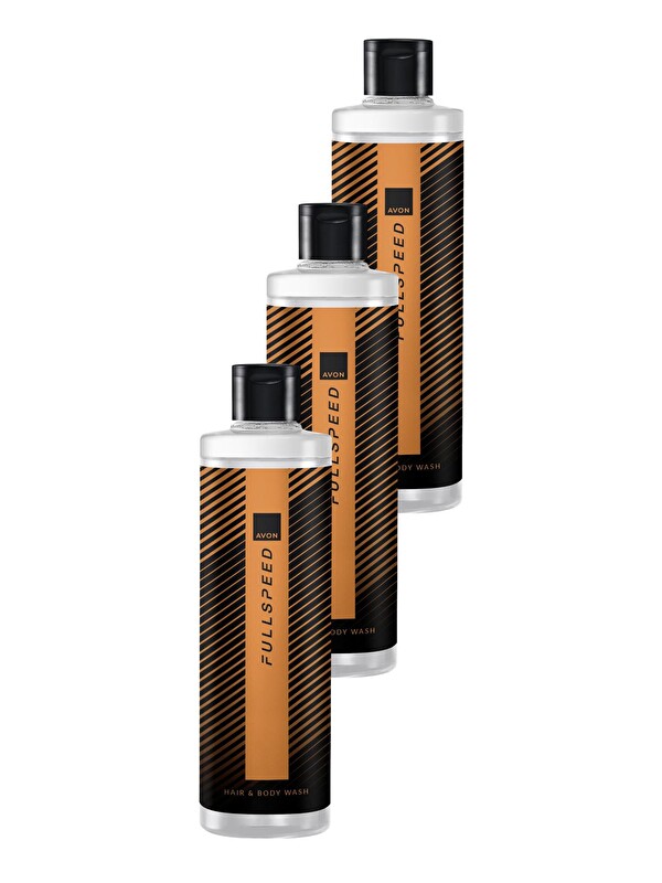 AVON Full Speed Saç ve Vücut Şampuanı 250 Ml. Üçlü Set
