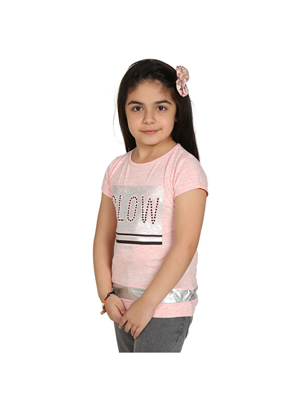 Toontoykids Kız Çocuk Glow Baskılı Tişört